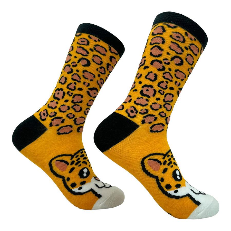 Funny Cheetah Women's Cheetah Sock Nerdy Animal Tee