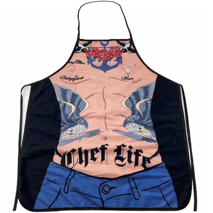 Funny Multi Chef Life Apron Nerdy Food Tee