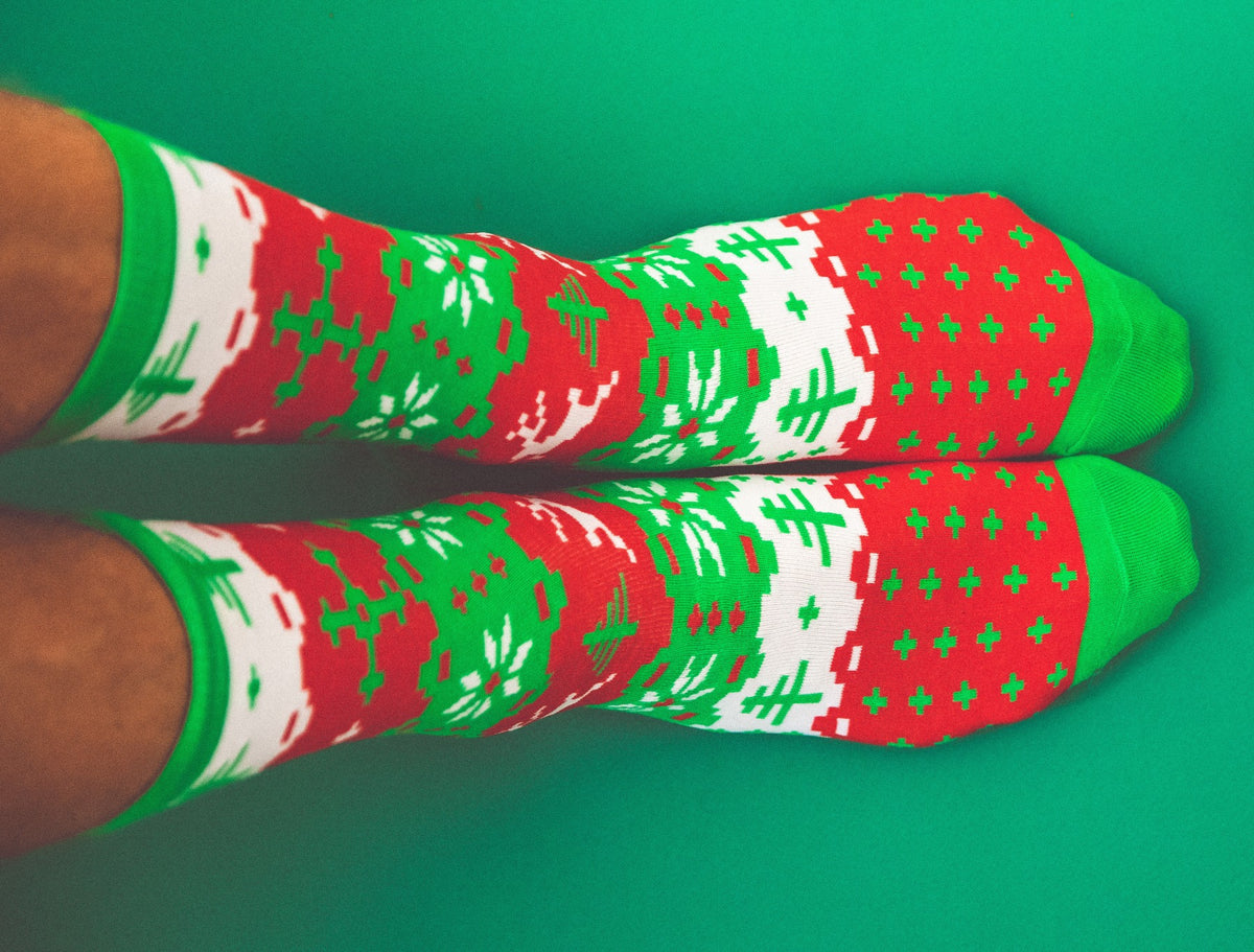 Mens Ugly Christmas Sweater Sock Socks