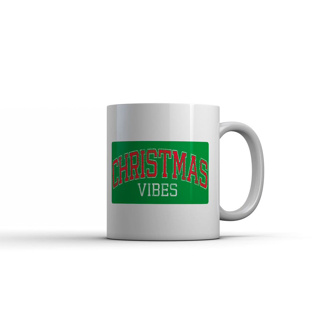 Funny White Christmas Vibes Coffee Mug Nerdy Christmas Tee