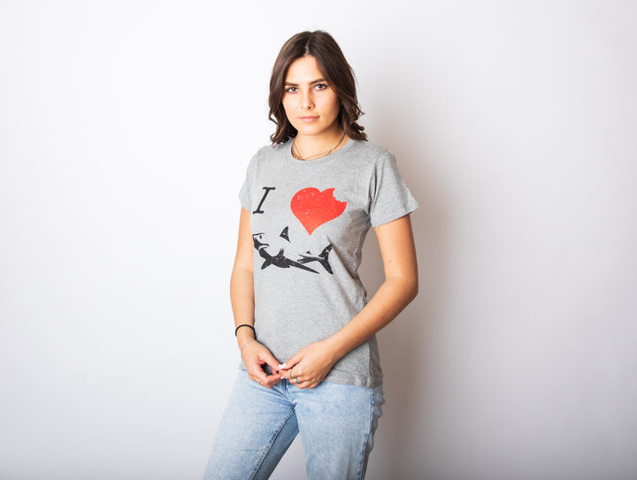 I Love Sharks Women's T Shirt