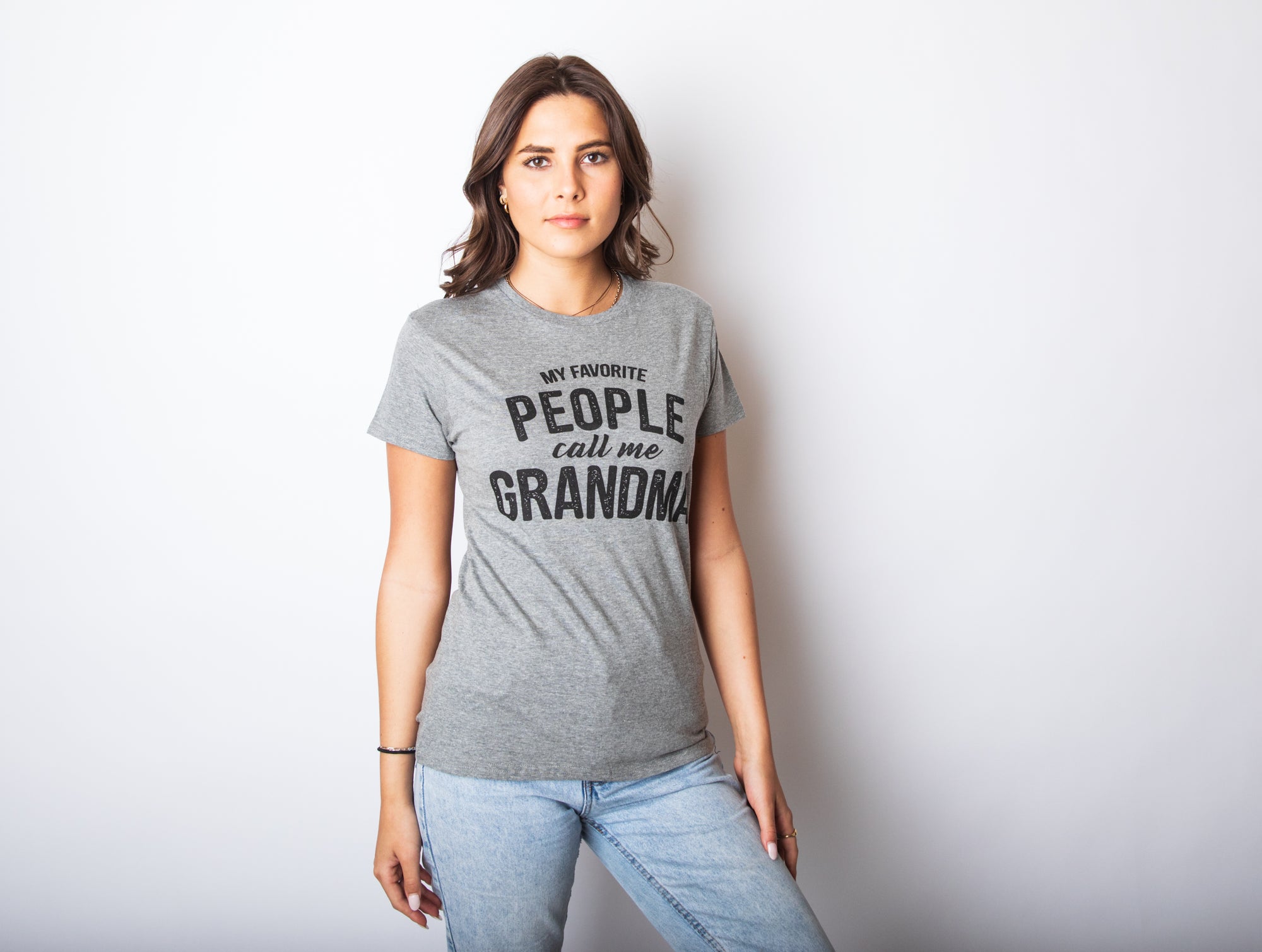 Funny Dark Heather Grey My Favorite People Call Me Grandma Womens T Shirt Nerdy Mother's Day Grandmother Tee