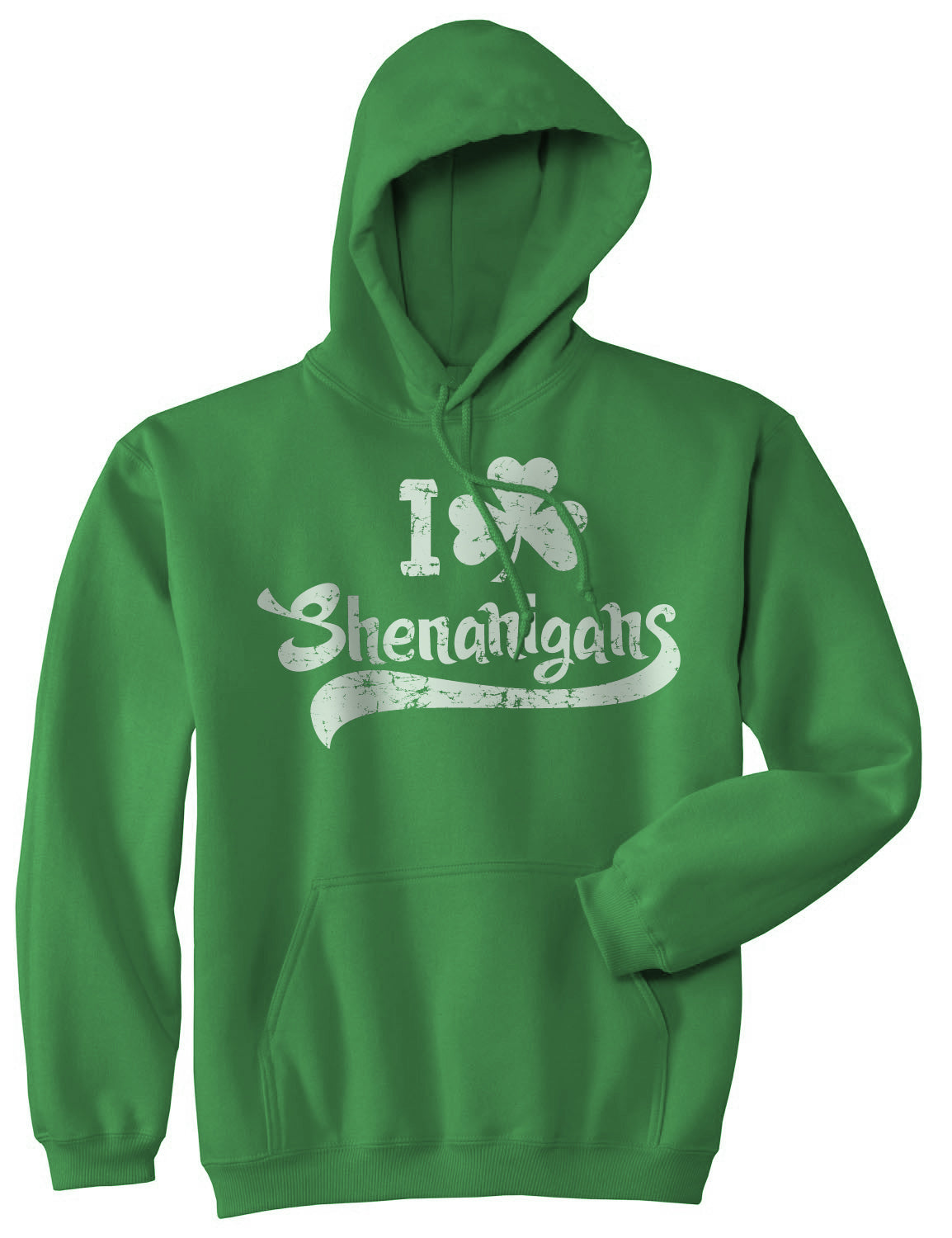 Funny Green I Clover Shenanigans Hoodie Nerdy Saint Patrick&#39;s Day Drinking Tee