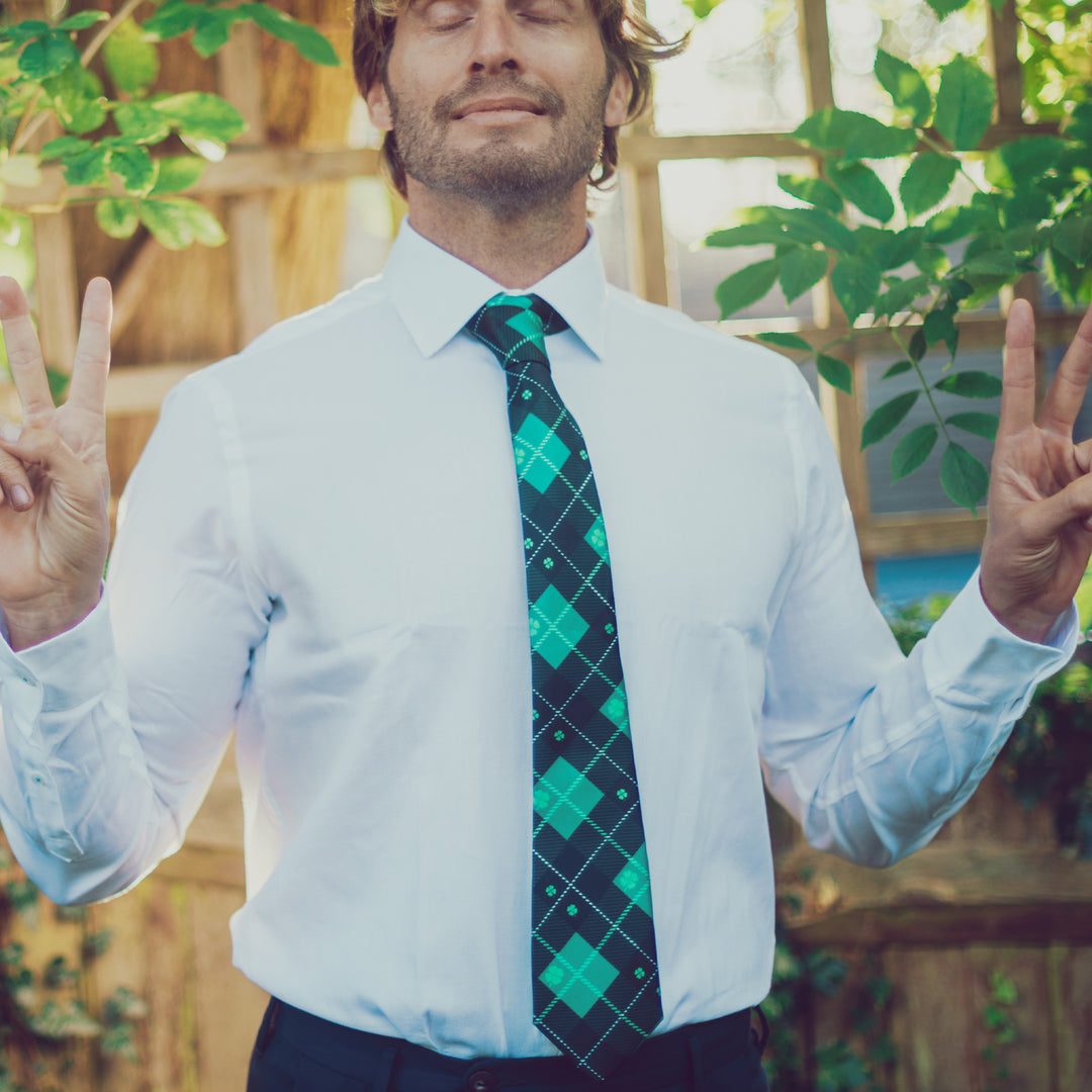 St. Patrick's Day Plaid Neck Tie Tie