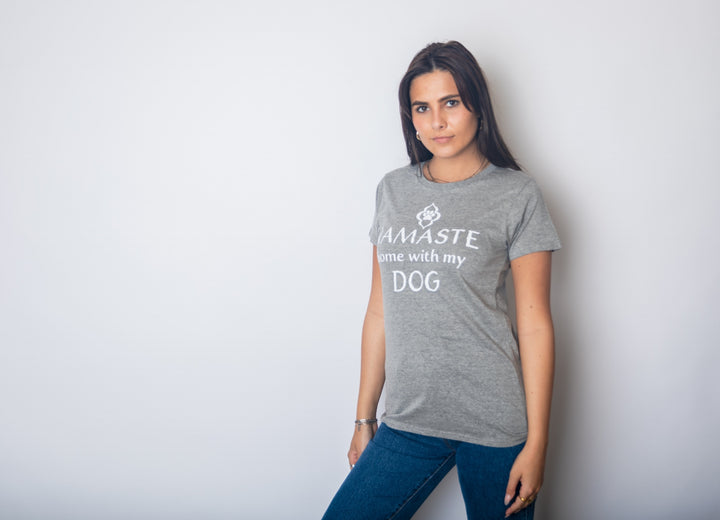 Namaste Home With My Dog Women's T Shirt