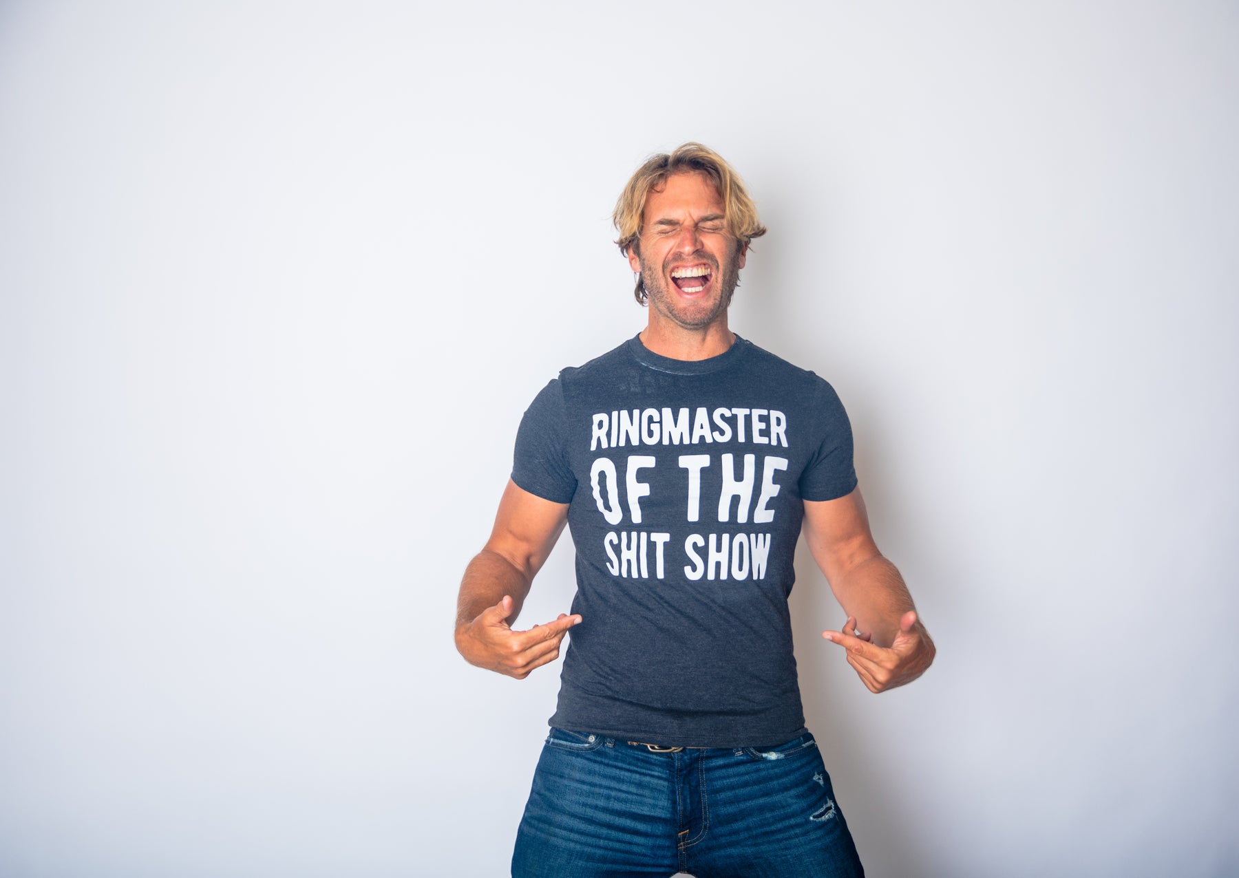 Funny Heather Black Ringmaster Of The Shitshow Mens T Shirt Nerdy Tee