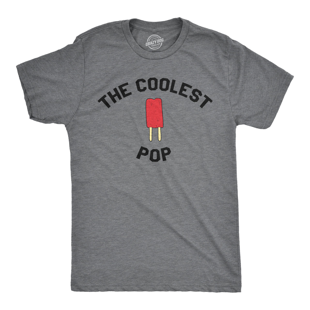 Funny Dark Heather Grey The Coolest Pop Mens T Shirt Nerdy Father&#39;s Day Tee