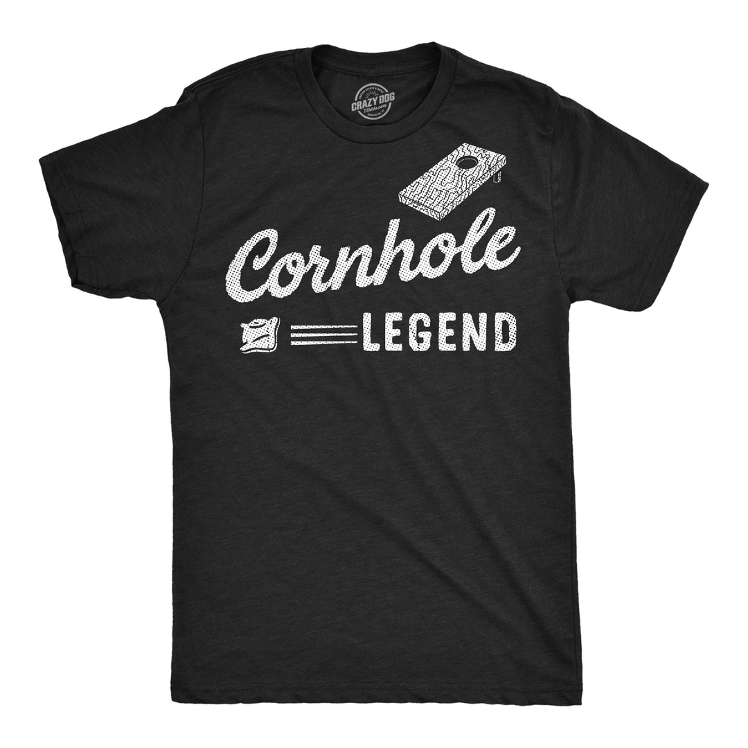 Funny Heather Black - Cornhole Legend Cornhole Legend Mens T Shirt Nerdy Tee