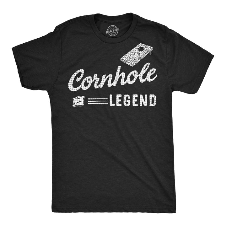 Funny Heather Black - Cornhole Legend Cornhole Legend Mens T Shirt Nerdy Tee