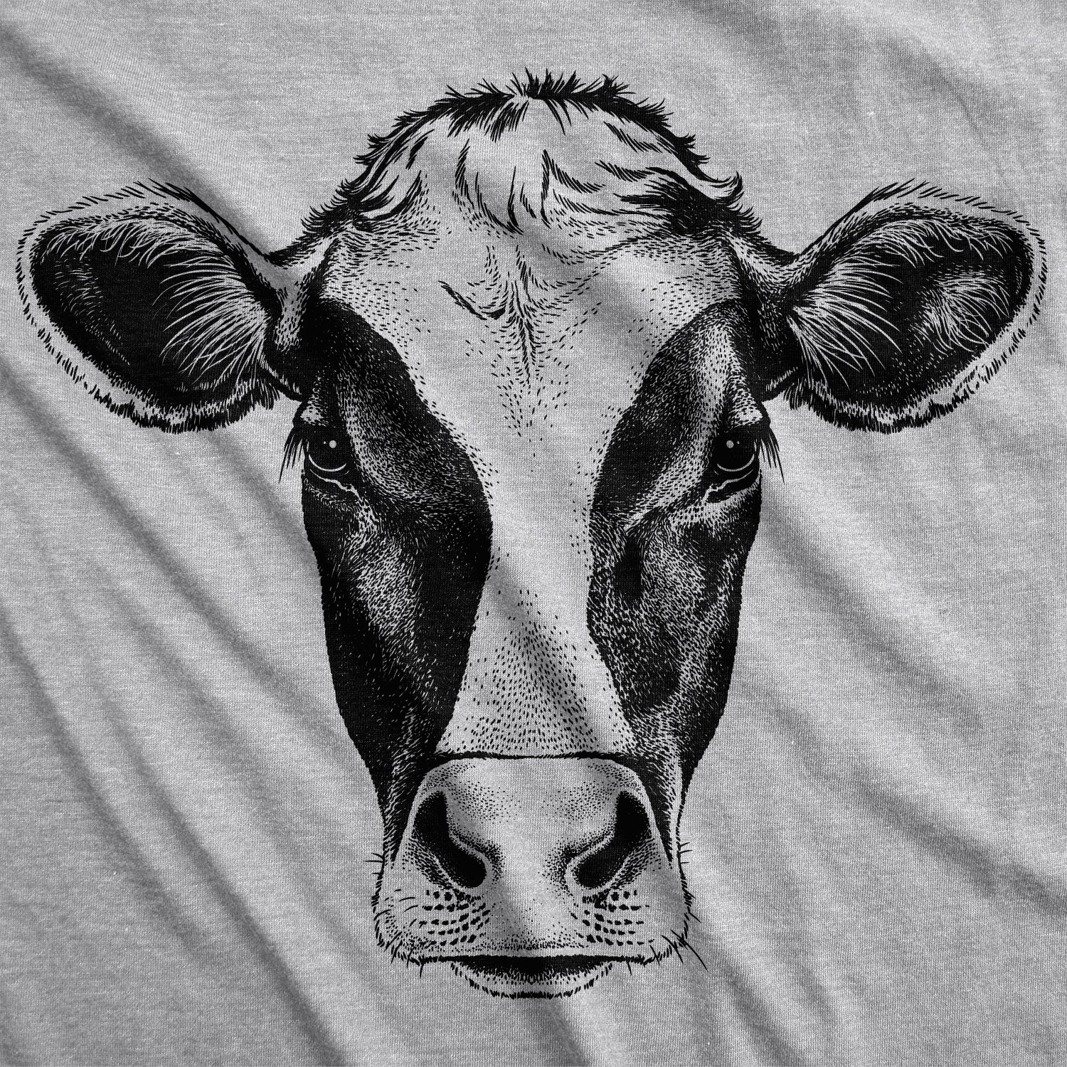 Funny Dark Heather Grey Ask Me About My Cow Womens T Shirt Nerdy Flip Animal Tee