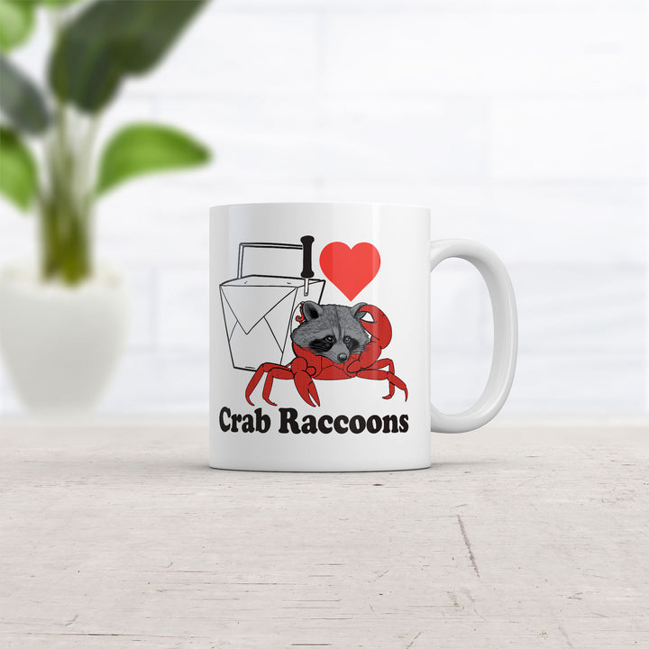 I Heart Crab Raccoons Mug