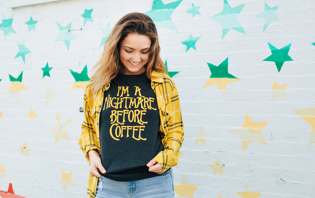 I&#39;m A Nightmare Before Coffee Women&#39;s T Shirt