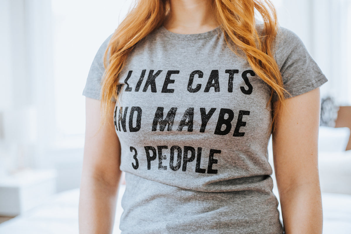 I Like Cats And Maybe 3 People Women&#39;s T Shirt