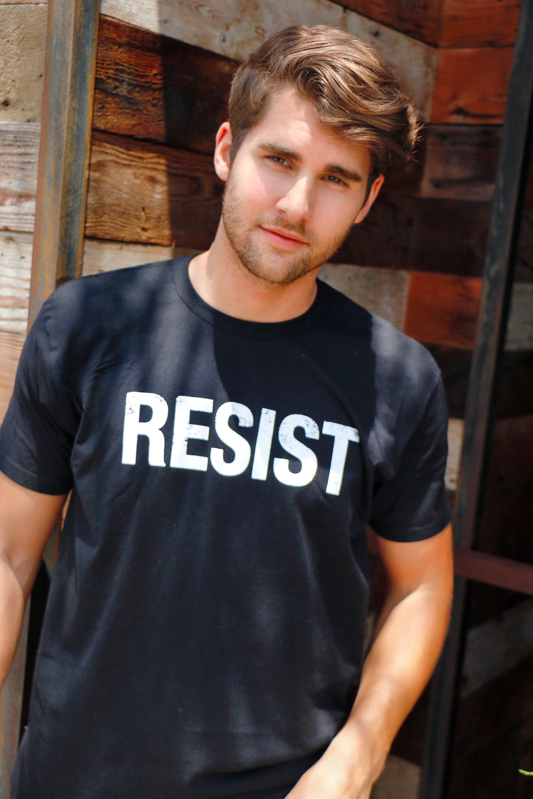 Funny RESIST Mens T Shirt Nerdy Political Tee