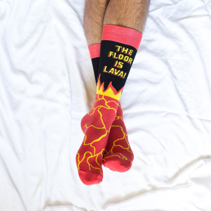 Mens The Floor Is Lava Socks