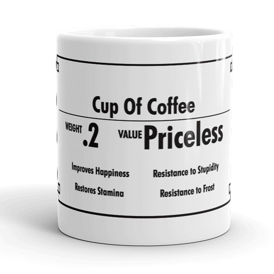 Funny White Cup Of Coffee: Priceless Coffee Mug Nerdy video game Tee