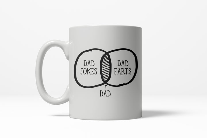 Funny White Dad Venn Diagram Coffee Mug Nerdy Father's Day Tee