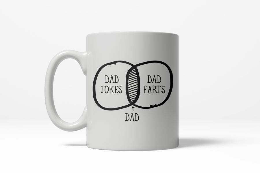 Funny White Dad Venn Diagram Coffee Mug Nerdy Father's Day Tee