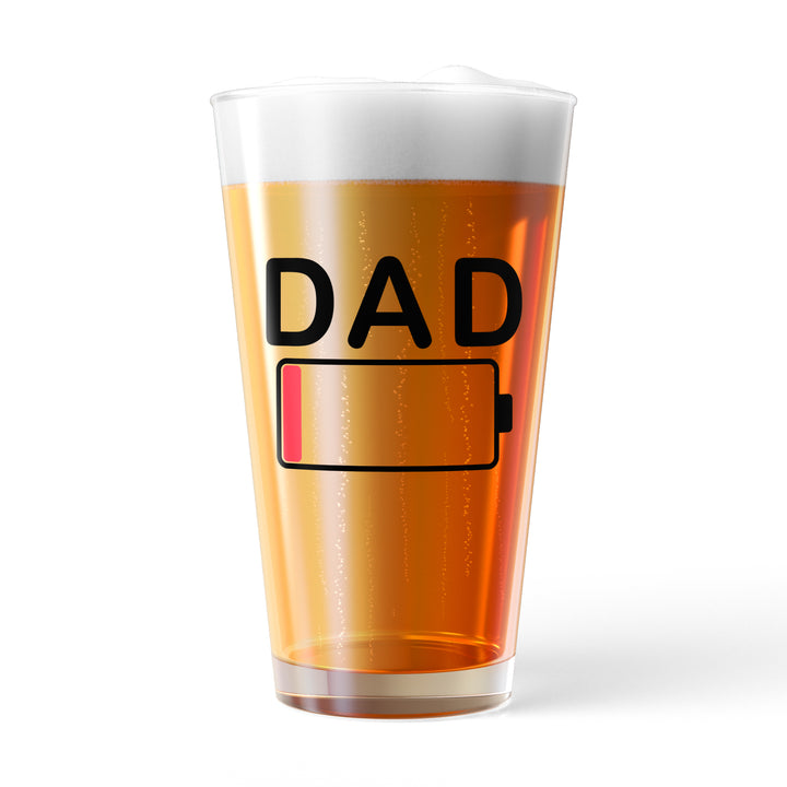Funny White Dad Battery Nerdy Sarcastic Tee