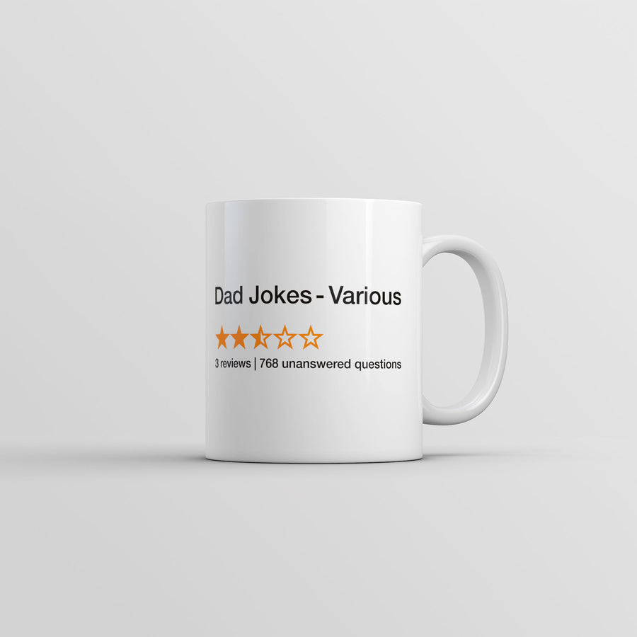 Funny White Dad Jokes Review Coffee Mug Nerdy Father's Day sarcastic Tee