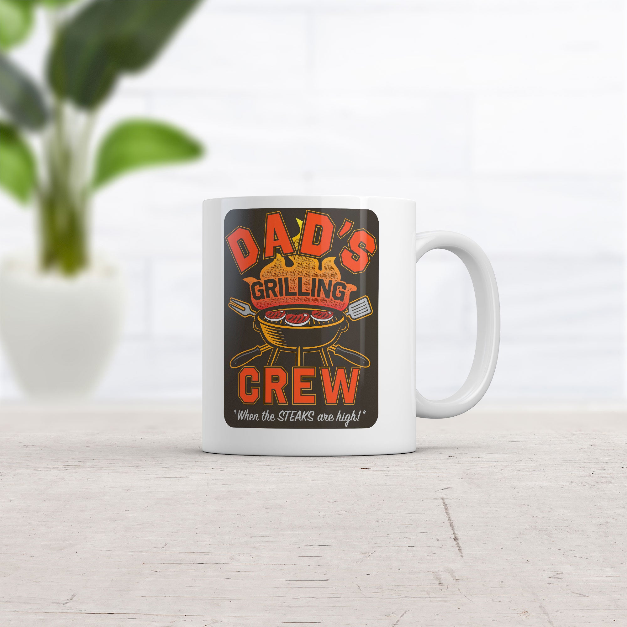 Funny White Dads Grilling Crew Coffee Mug Nerdy Father's Day Food Tee