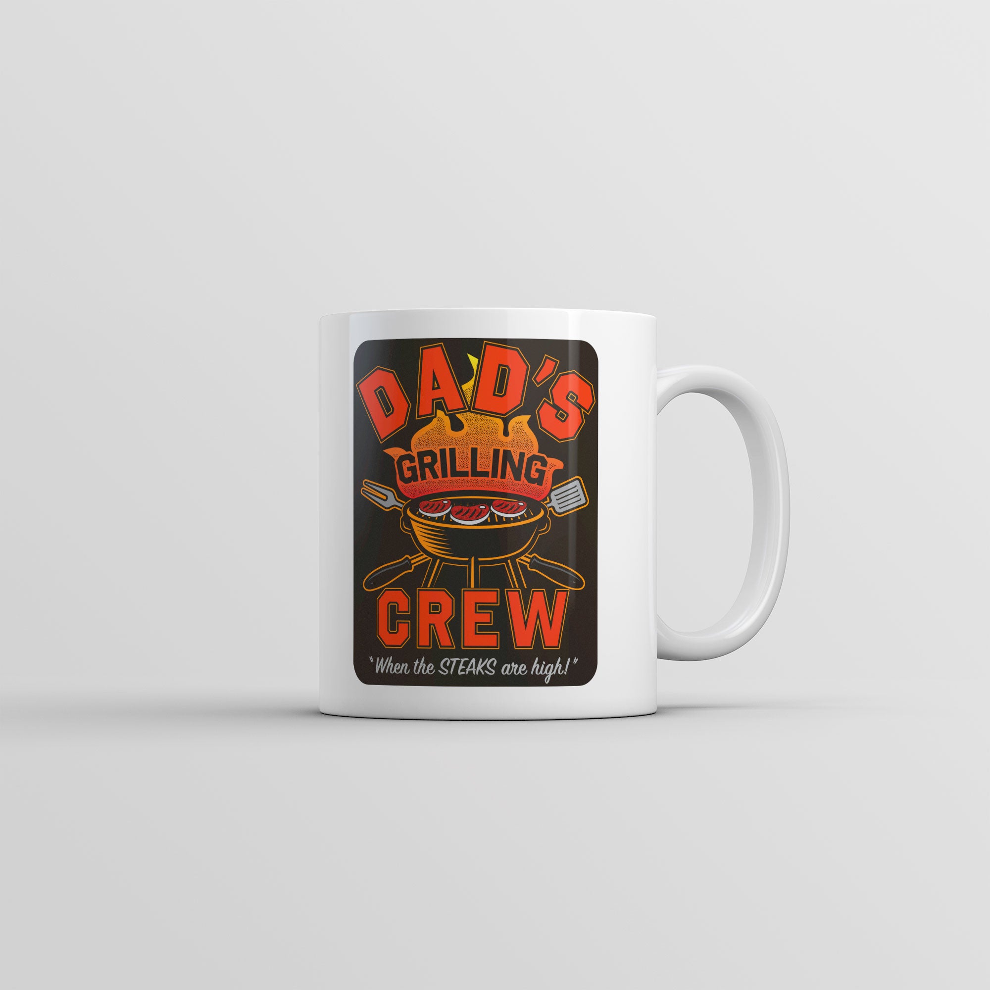 Funny White Dads Grilling Crew Coffee Mug Nerdy Father's Day Food Tee