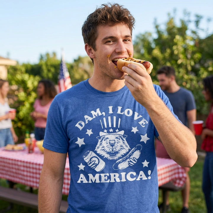 Dam I Love America Men's T Shirt