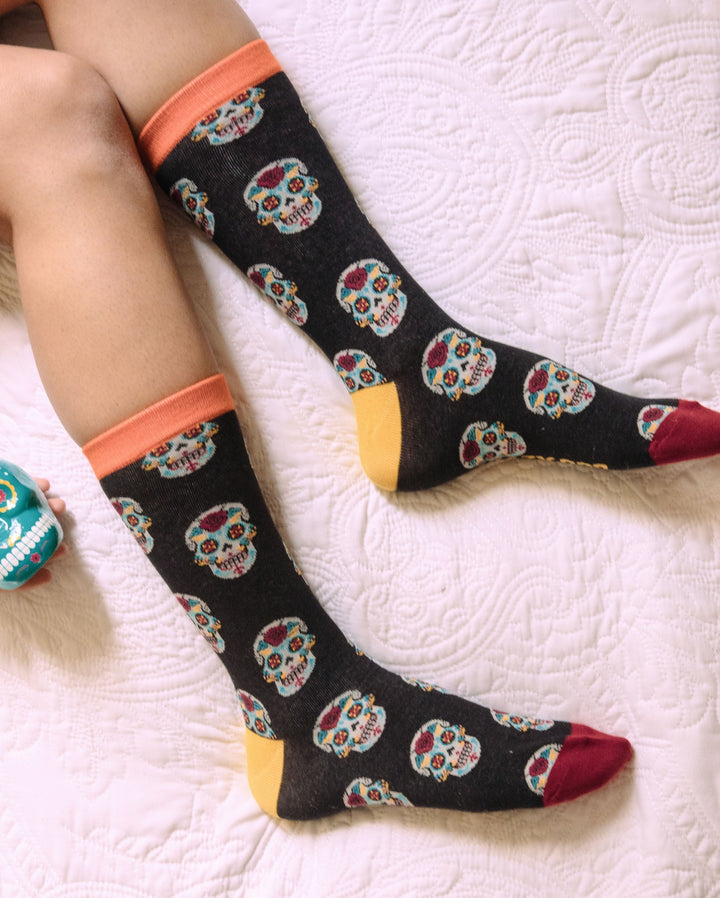 Womens Sugar Skull Socks