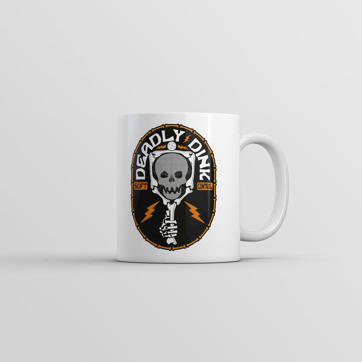 Funny White Deadly Dink Coffee Mug Nerdy Pickleball sarcastic Tee