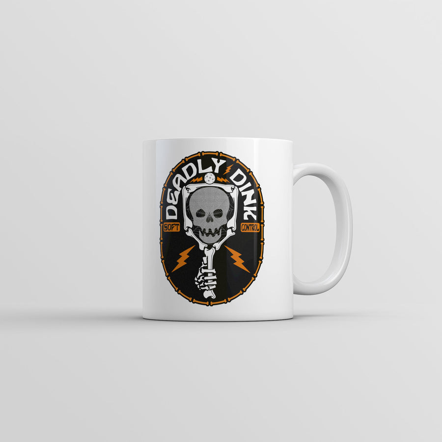 Funny White Deadly Dink Coffee Mug Nerdy Pickleball sarcastic Tee