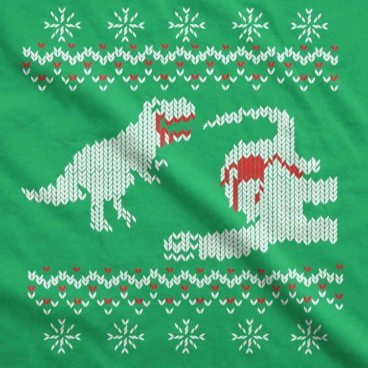 T-Rex Dinosaur Snack Ugly Christmas Sweater Men's T Shirt