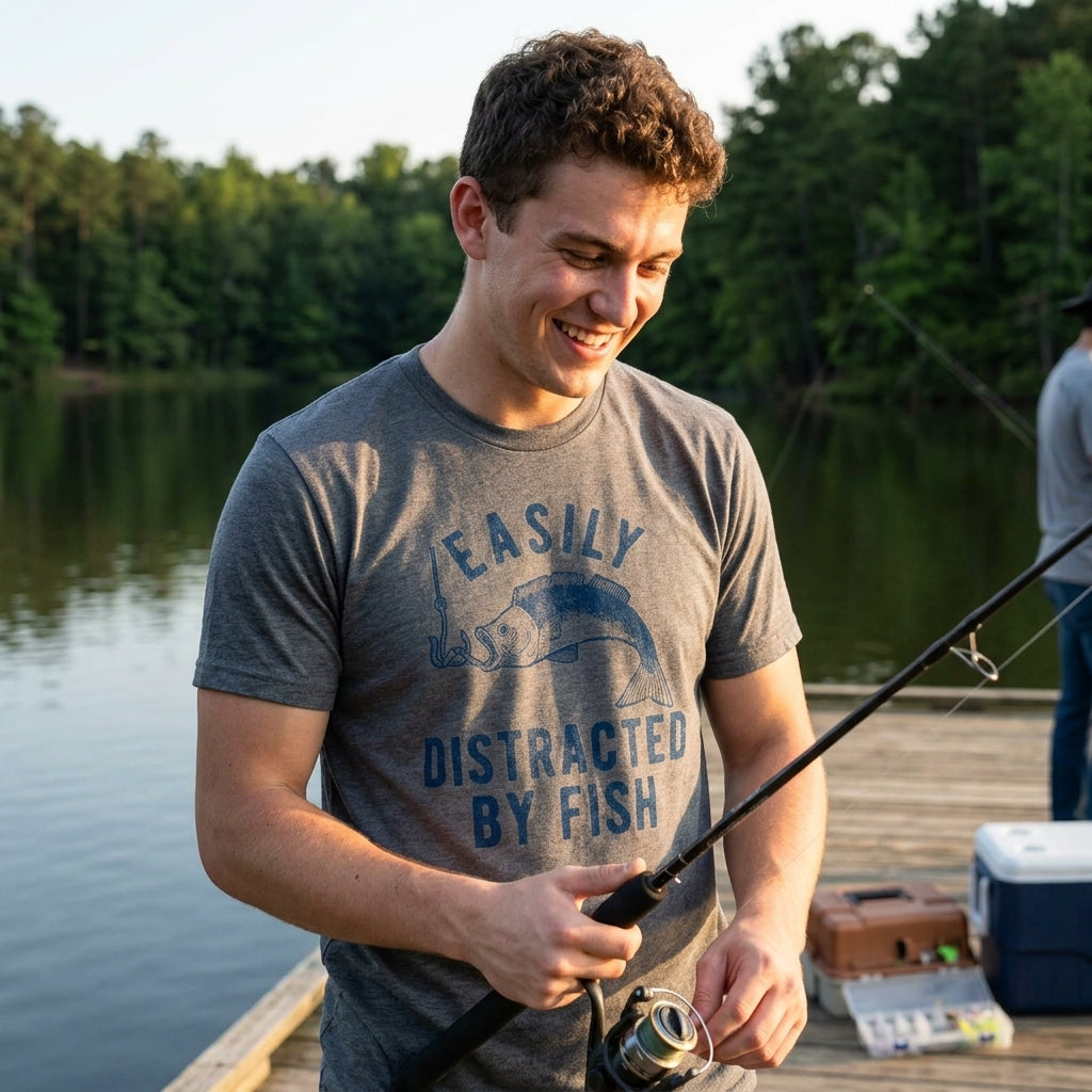 Easily Distracted By Fish Men's T Shirt