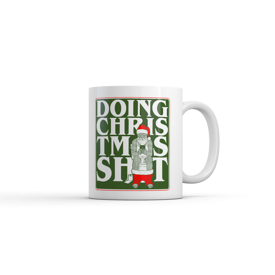 Funny White Doing Christmas Shit Coffee Mug Nerdy Christmas Tee