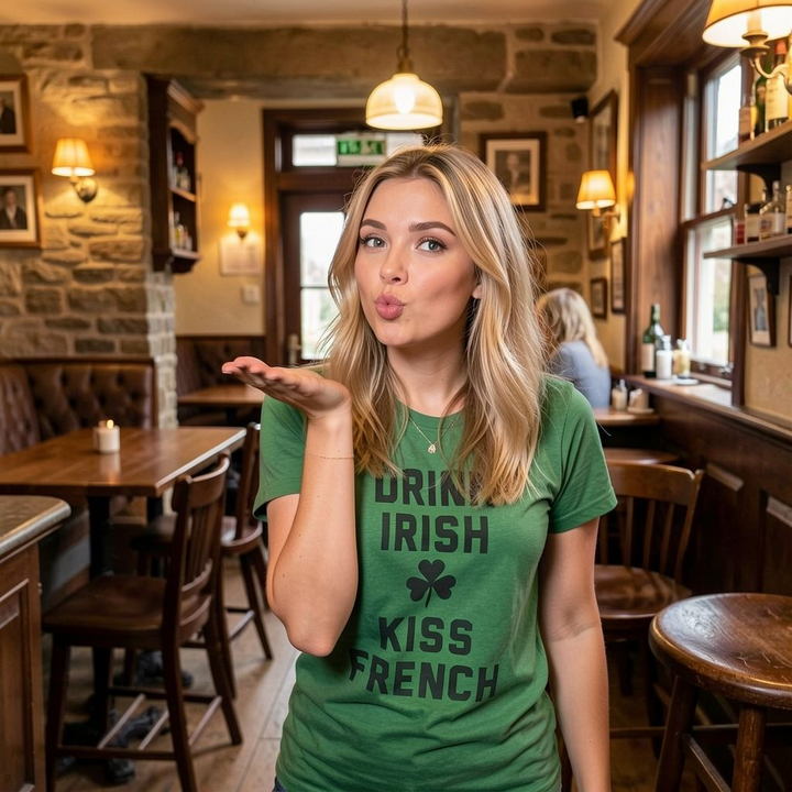 Drink Irish Kiss French Women's T Shirt