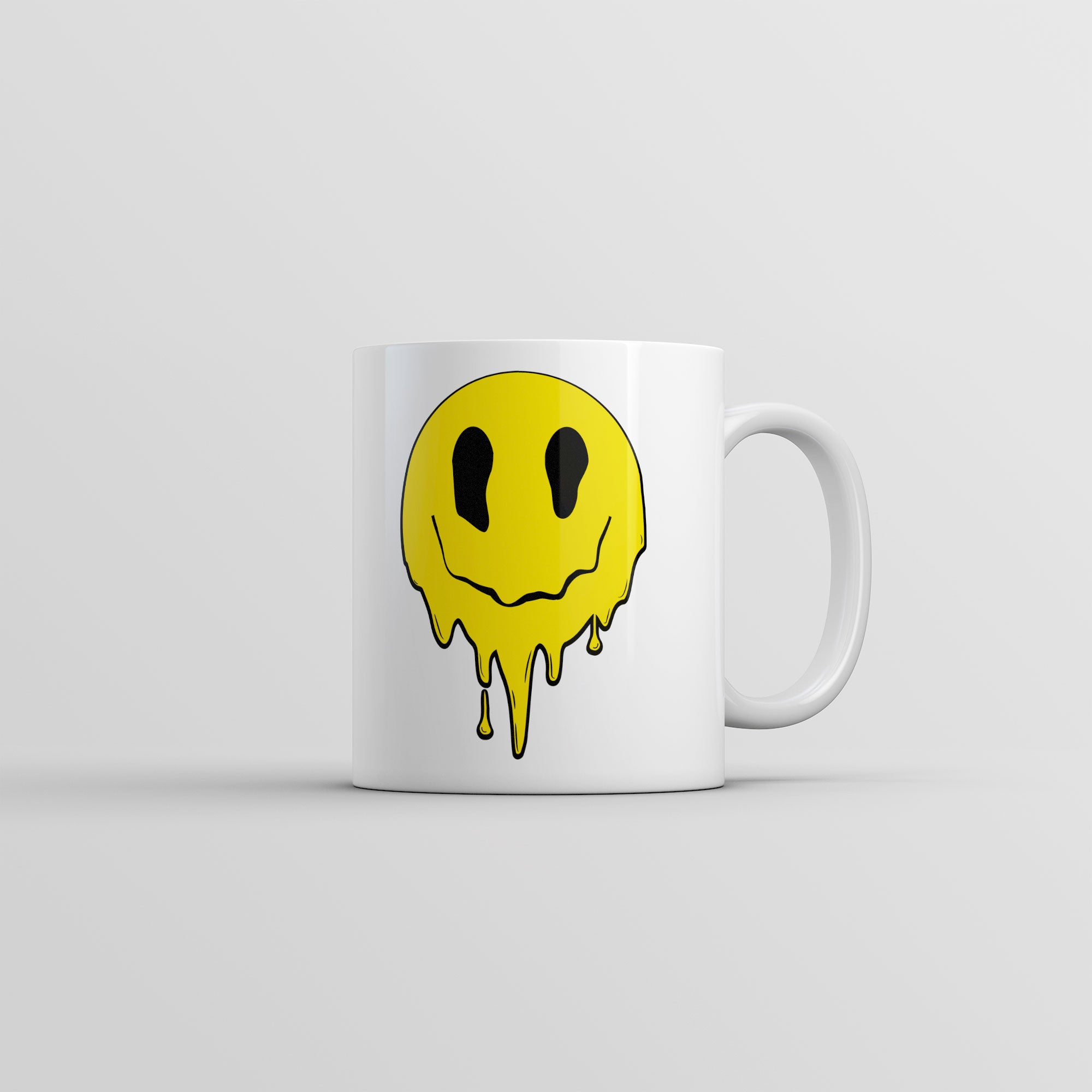 Funny White Dripping Smile Coffee Mug Nerdy Sarcastic Tee