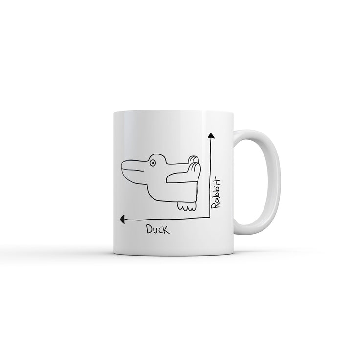 Funny White Duck Rabbit Graph Coffee Mug Nerdy animal Tee