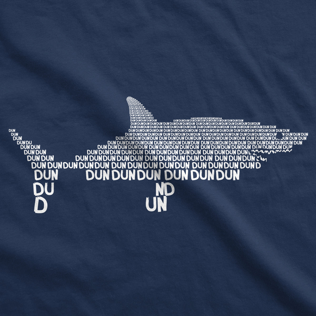 Dun Dun Dun Graphic Shark Text Men&#39;s T Shirt