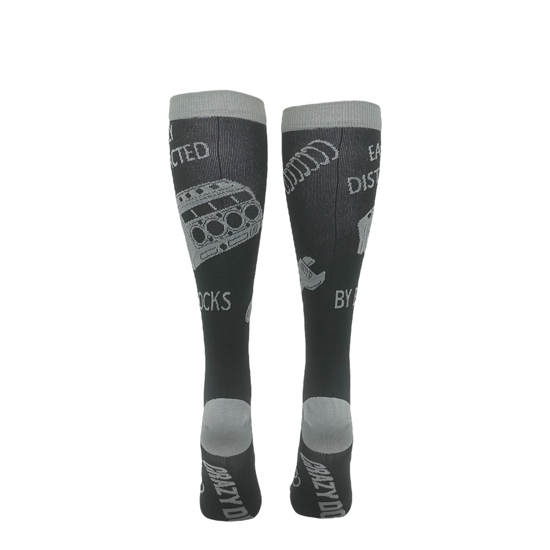 Easily Distracted By Blocks Compression Socks