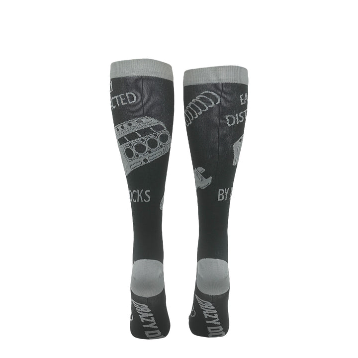 Easily Distracted By Blocks Compression Socks