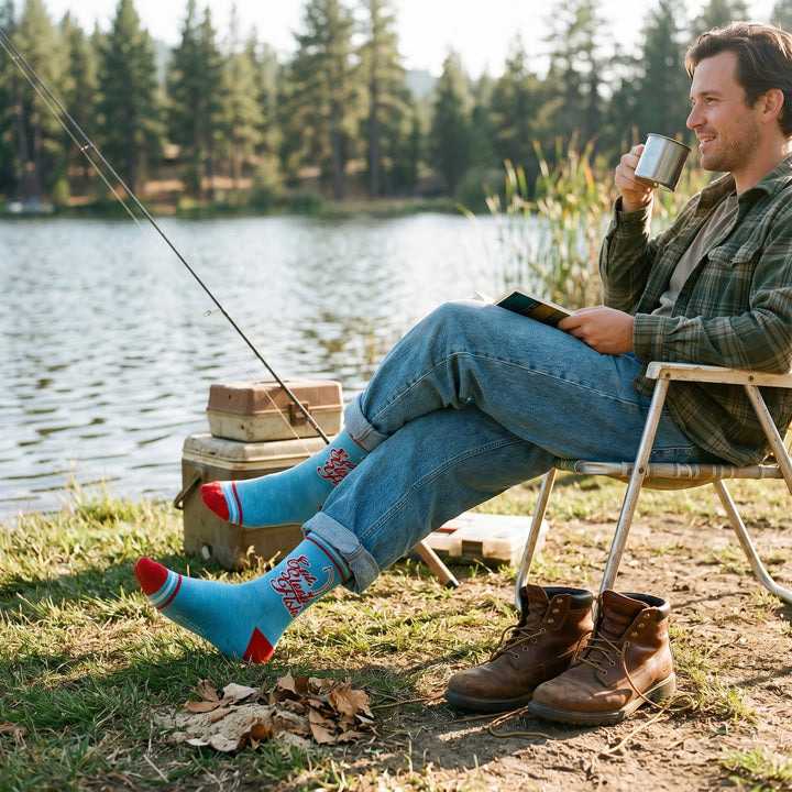 Eat Sleep Fish Compression Socks