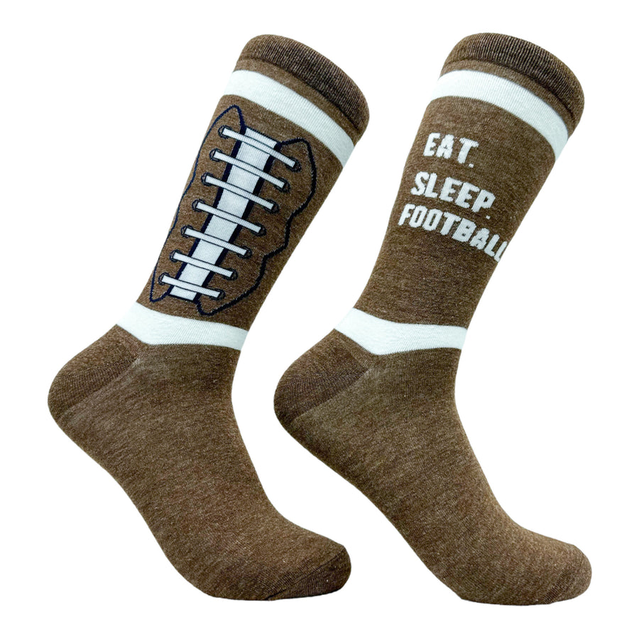 Funny Eat Sleep Football Men's Eat Sleep Football Sock Nerdy Football Tee