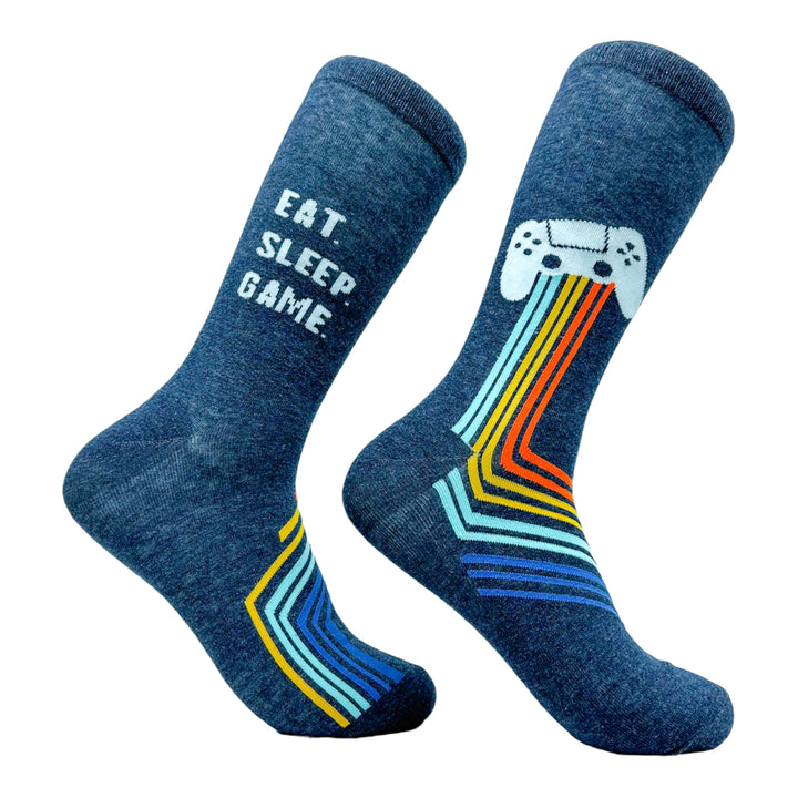 Funny Eat Sleep Game Men's Eat Sleep Game Sock Nerdy Video Games Tee