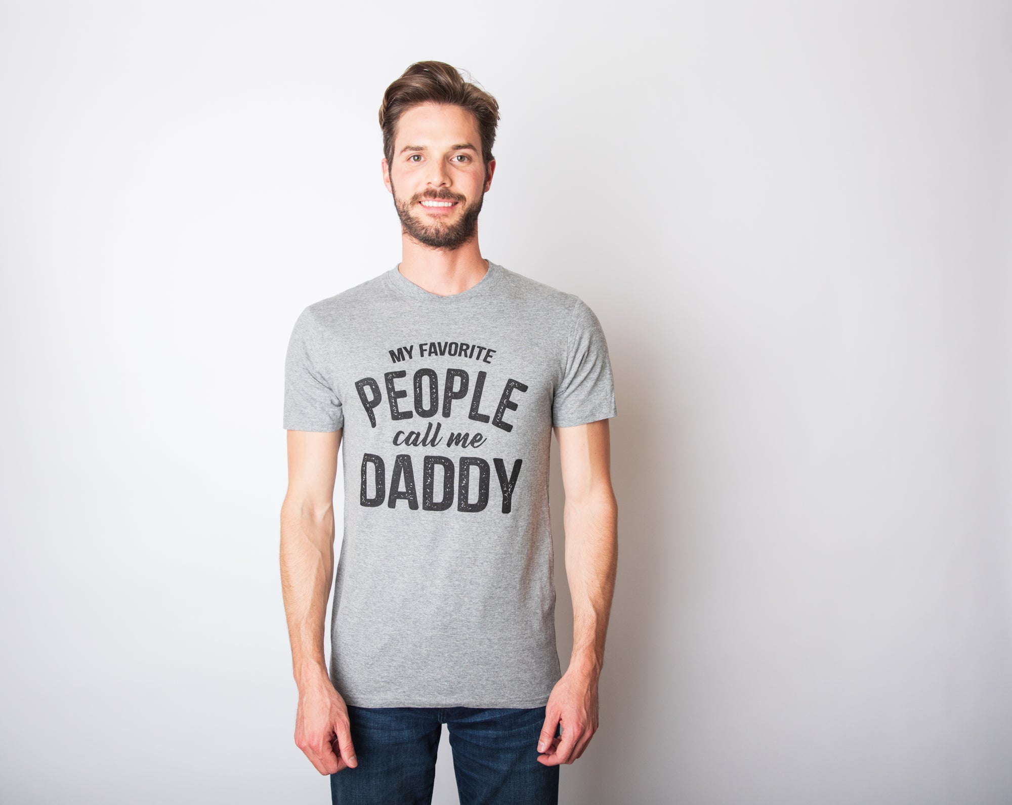 Funny Dark Heather Grey - Call Me Daddy My Favorite People Call Me Daddy Mens T Shirt Nerdy Father's Day Tee