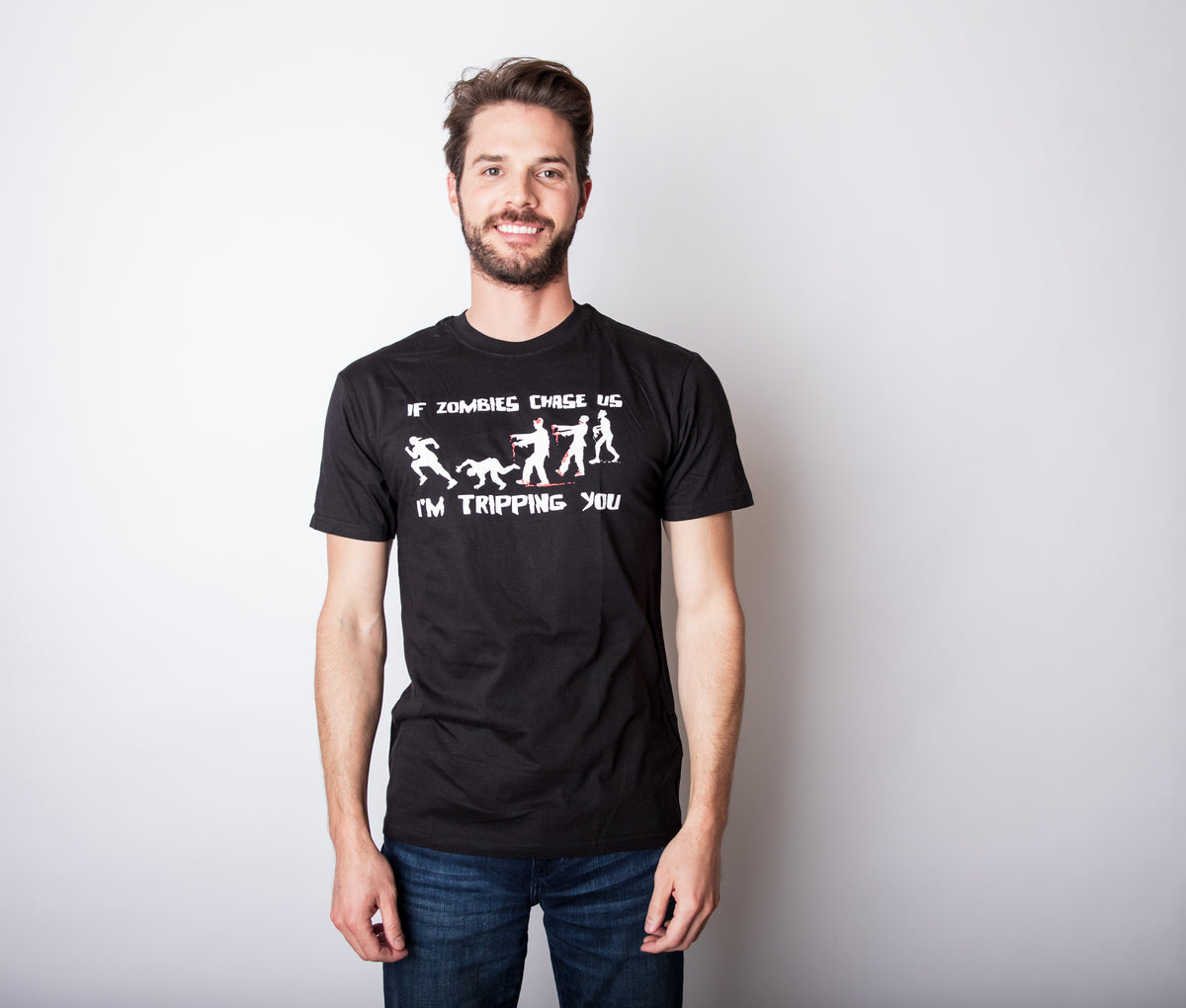 If Zombies Chase Us I&#39;m Tripping You Men&#39;s Tshirt