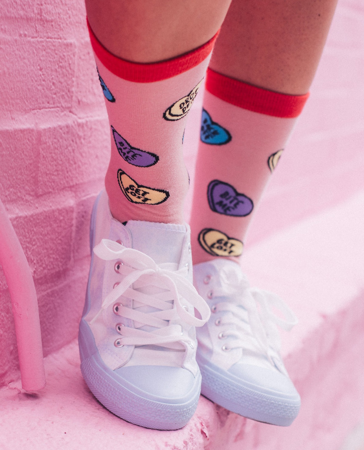 Womens Offensive Candy Hearts Socks