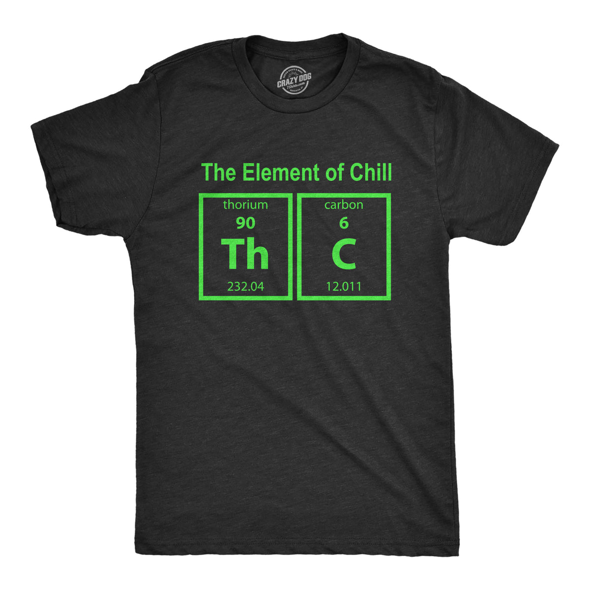 Funny Heather Black - Chill The Element Of Chill Mens T Shirt Nerdy Sarcastic Science 420 Tee