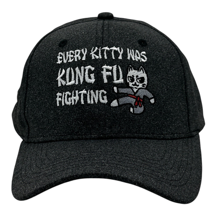 Funny Heather Black - Kitty Kung Fu Every Kitty Was Kung Fu Fighting Nerdy cat Tee