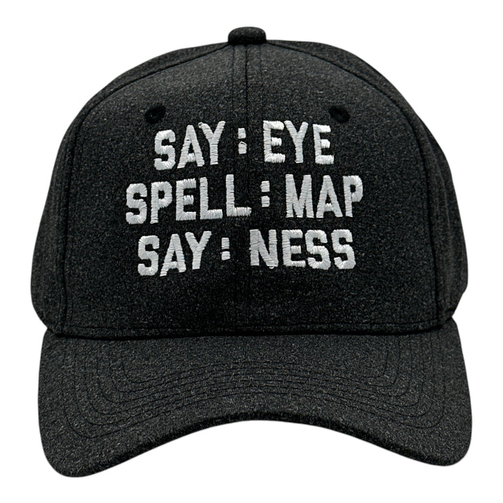 Funny Black - Eye Map Ness Say Eye Spell Map Say Ness Nerdy sarcastic Tee