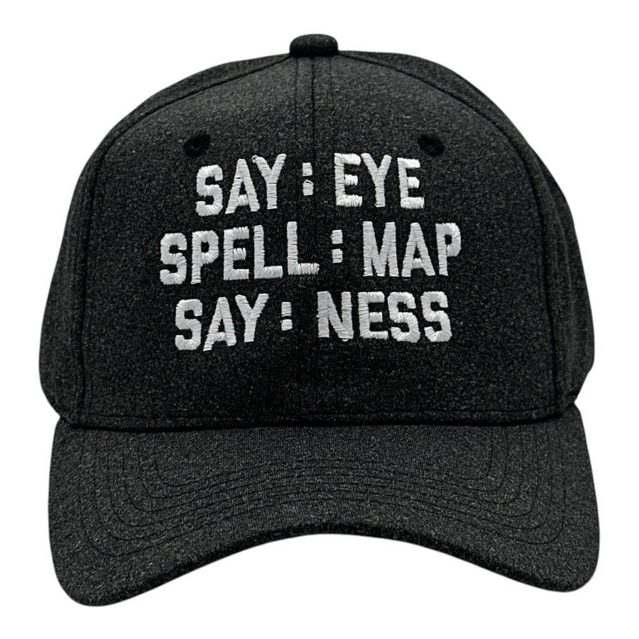 Funny Black - Eye Map Ness Say Eye Spell Map Say Ness Nerdy sarcastic Tee
