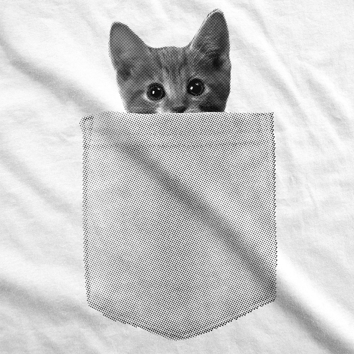 Pocket Cat Men s T Shirt Crazy Dog T Shirts
